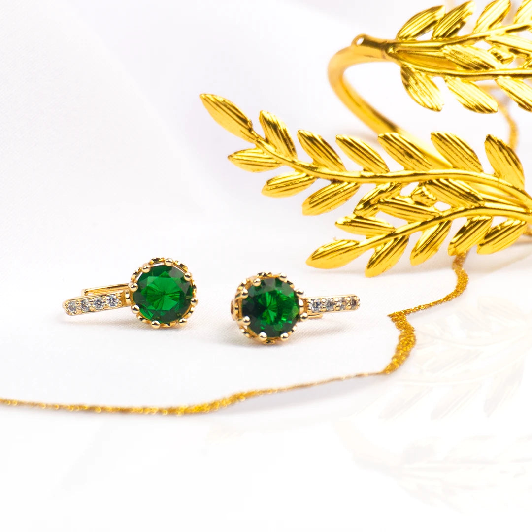 Aretes en oro laminado - Camila
