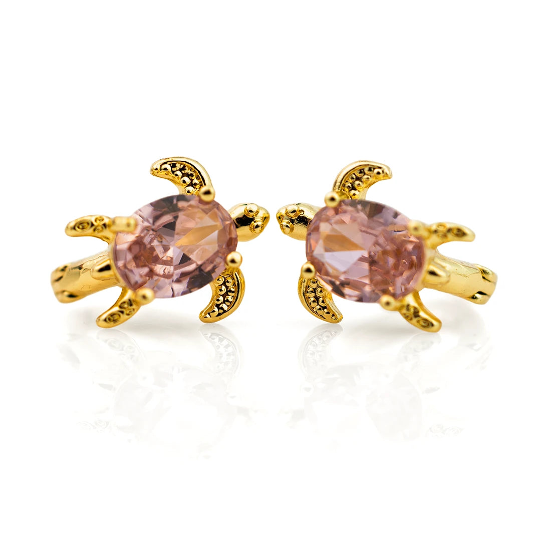 Aretes tortuga en oro laminado - Nerissa