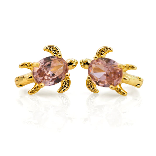 Aretes tortuga en oro laminado - Nerissa