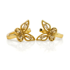 Aretes mariposa en oro laminado - Angela