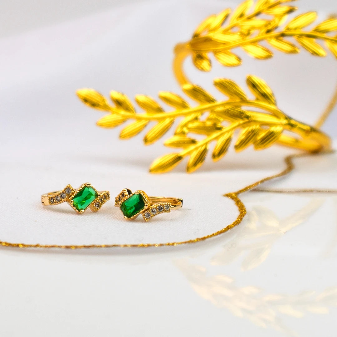 Aretes en oro laminado - Nancy
