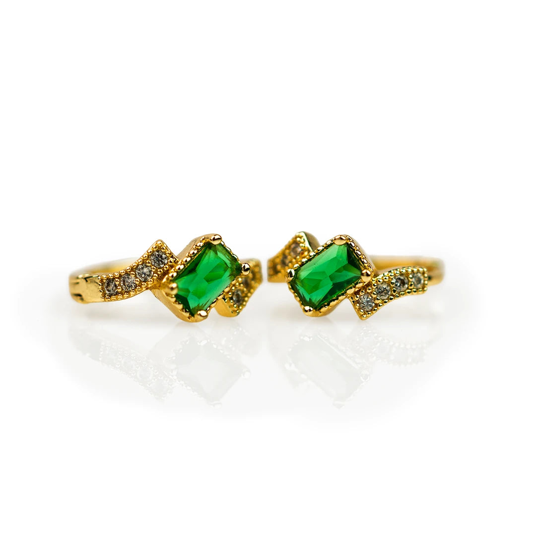 Aretes en oro laminado - Nancy