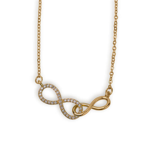 Cadena infinito entrecruzado en oro laminado - Rosadelia